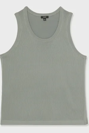 Reiss Watson Textured Rund Hals Ribbet Vestlarge
