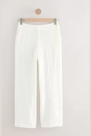 Next Wide Leg Embroidered Trousers