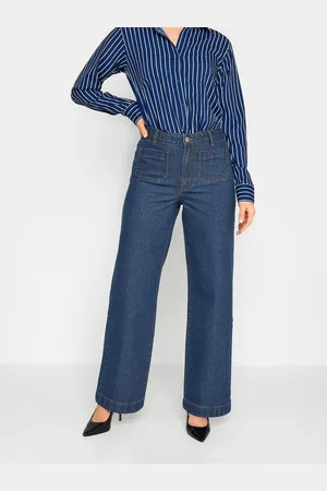 Long Tall Sally Pocket Detail Brede bukseben 100% Bomuld Jeans24 L34