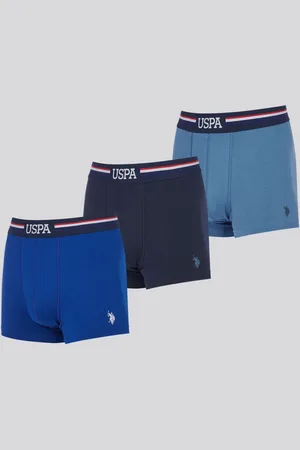 U.S. Polo Assn. U. S. Polo Assn Mens Branded Stripe Boxer Shorts 3 PackX-Large