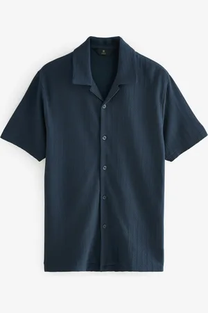 Next Cubansk krave tekstureret jersey kortærmet 100% bomuldsskjorte3XL