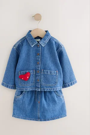 Next Denim 100% Cotton Shirt and Skirt Set (3mths-7yrs)5 - 6 år (110 - 116cm)