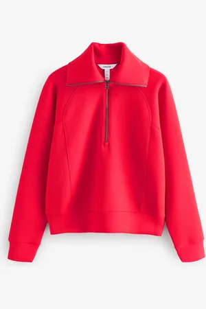 Spanx Red Air Essentials Half Zip Sweatshirtxlarge
