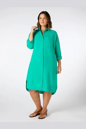 Live Unlimited London Linen Shirt Dress54