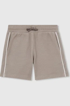 Reiss Pinta Cotton Textured Piped Shorts9 - 10 år (134 - 140cm)