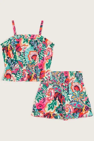 Monsoon Paradiso Floral Print Top and Shorts Set152158cm