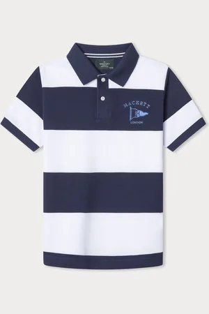 Hackett London Older Boys Blue 100% Cotton Polo Shirt110116cm