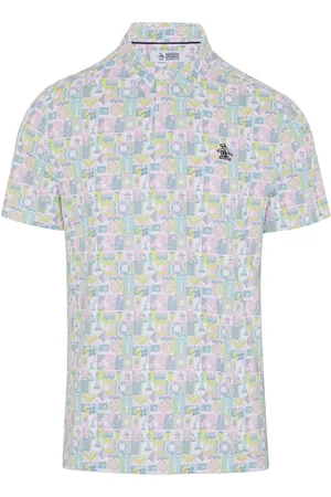 Original Penguin All Over Novelty Grid White Polo ShirtXXL