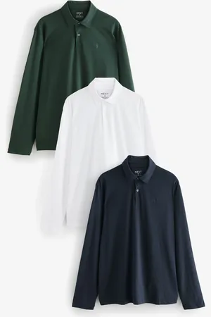 Next Langærmet Jersey Polo-skjorter 3 PakkeXL