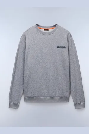 Napapijri Grey Sovana Crew Neck 100% Cotton SweatshirtStor