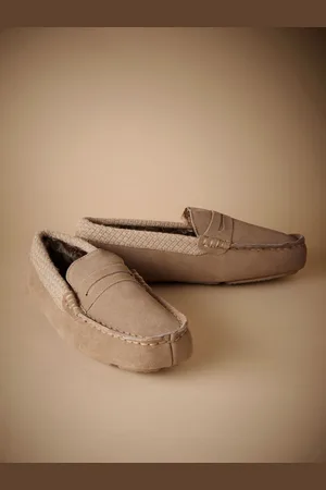 Next Signature Suede Fur Faux Lined Moccasin Slippers