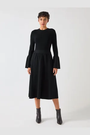 LK Bennett Tabatha Viscose Blend Sculptured Milano Knitted DressL