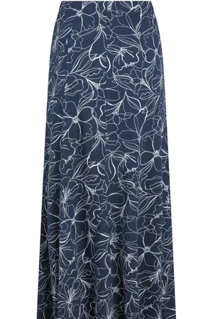 Weird Fish Ares Printed Jerset A-Line Maxi Skirt44