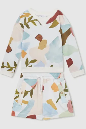 Reiss Jessie Abstract Tryk Sweatshirt And Shorts Set110116cm