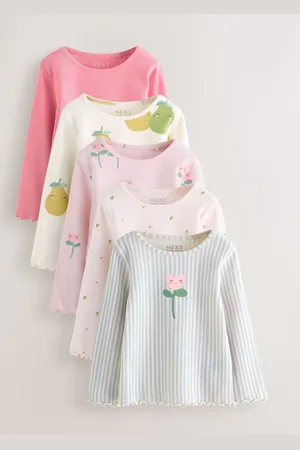 Next Ribbede langærmede toppe 5 -pakke (3mdr.-7år)110116cm
