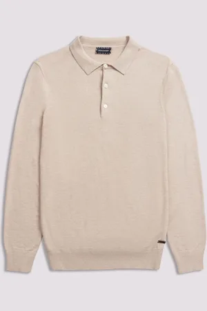 Duchamp Long Sleeve Knit Polo ShirtM