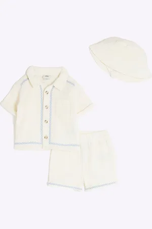 River Island Baby Boys 100% Cotton Cheesecloth Shirt Set5662cm