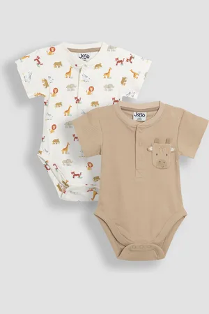 JoJo Maman Bébé 2-Pack Short Sleeve Bodysuits5662cm