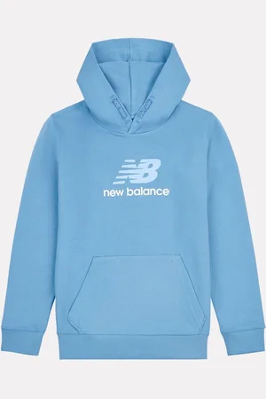New Balance Kids Fransk frotté Stacked Logo 100% Bomuld Hættetrøje122128cm