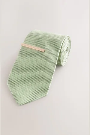 Next Textured Tie with Tie Cliponesize