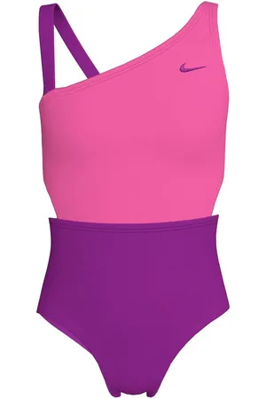 Nike Color Block badedragt med asymmetrisk udskæring146152cm