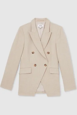 Reiss Devon Linen-Blend Double-Breasted Suit Jacket42