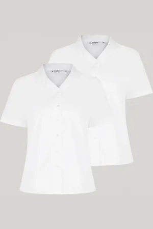 Trutex White Revere Krave Normal pasform Kortærmet 2 Pakke Skole Skjorter9 - 10 år (134 - 140cm)