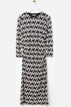 Oliver Bonas Floral Print Ruched Midi Dress42