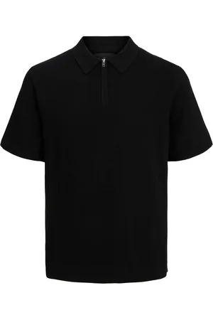 JACK & JONES Knitted 1/4 Zip Polo ShirtM