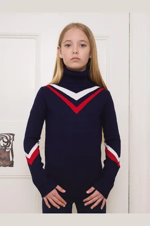 The Little Tailor Kids Blå Retro Sport Slim Fit Jul Trøje8 - 9 år (128 - 134cm)
