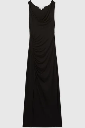 Reiss Paige Cowl-Neck Ruched Jersey Midi Dress42