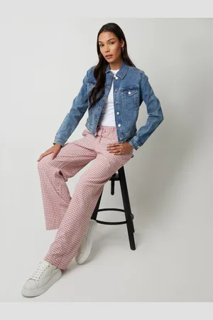 Threadbare Wide Leg Gingham Trousers42