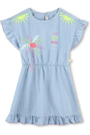 Billieblush Denim Skater Kjole Med Broderi Detalje128134cm