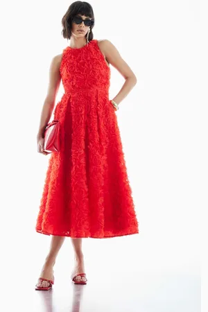 River Island 3D Rose Prom Maxikjole44