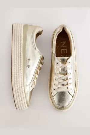 Next Forever Comfort Round Toe Espadrille Lace Up Trainerseu40