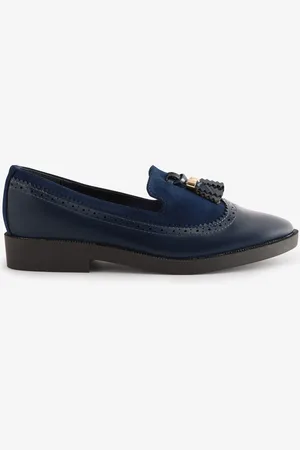 Simply Be Extra Wide Fit Tassle Trim Slippers with Cut Loafers