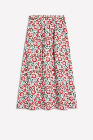 Boden Doublecloth Smocked Midi 100% Cotton Skirt36