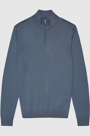 Reiss Blackhall Merino Wool Zip Neck JumperXXL