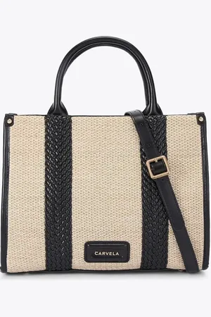 Carvela Twisted Raffia Midi Black Bagen