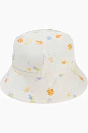 Mori Cream Little Fish Blend Reversible Sun Hat98104cm