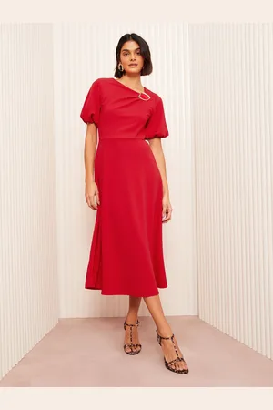 Friends Like These Short Sleeve Buckle Detail Tailored Dress44