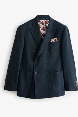 Next Regular Fit Double Breasted Textured Blazer40r