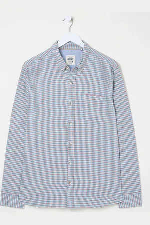 Fat Face FatFace Long Sleeve Bath Check 100% Cotton Shirt4XL høj