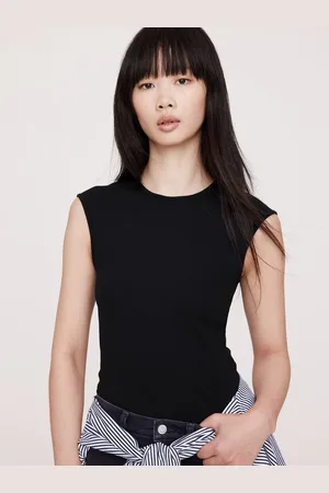 Banana Republic Ribbed Cap-Sleeve T-Shirtxsmall