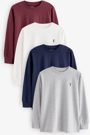 Next Langærmede hyggelige 100% bomuld T-shirts 4 -pakke (3-16år)16 år (176cm)