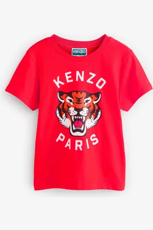 Kenzo Red Short Sleeve Tiger Logo T-Shirt4 år (104cm)