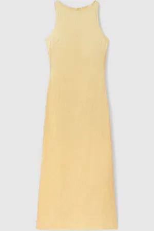 Anna Quan Plisse Raw Hem Maxi Dress34
