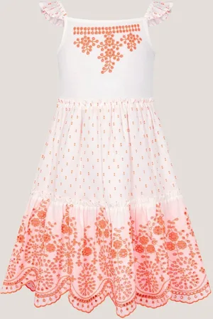 Monsoon Broderie Tiered Cotton Sundress146152cm