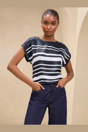 Lipsy London Stripe Round Neck 100% Cotton T-Shirt34