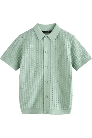 Next Kortærmet Knitted Knapper 100% Bomuld Polo-skjorter (3-16år)134140cm